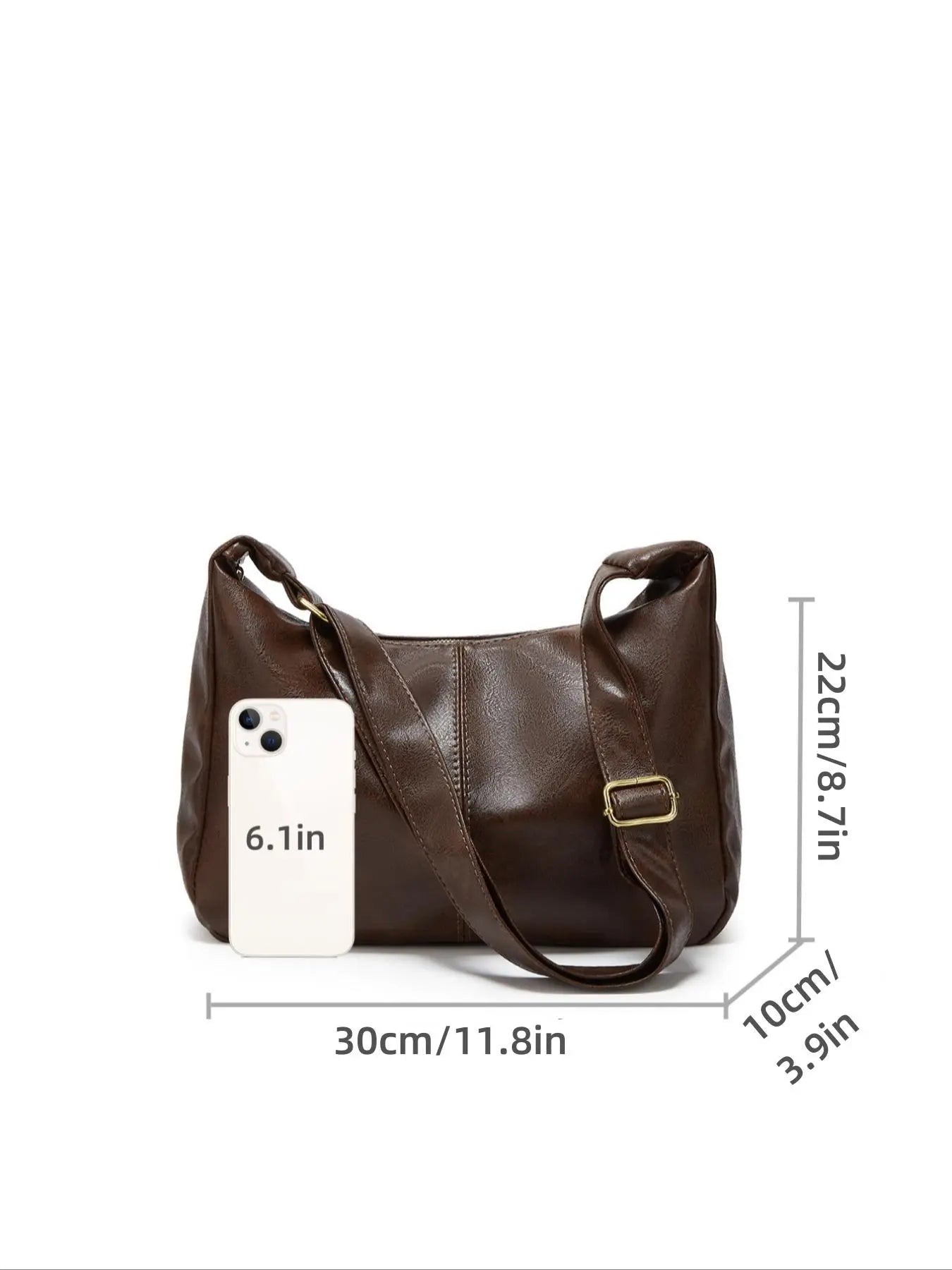 Women'S Solid Color Shoulder Bag, Back to School, Fashionable Large Capacity Crossbody Bag for Daily Used, Casual Trendy Versatile High-Quality Daily Commuting Bag